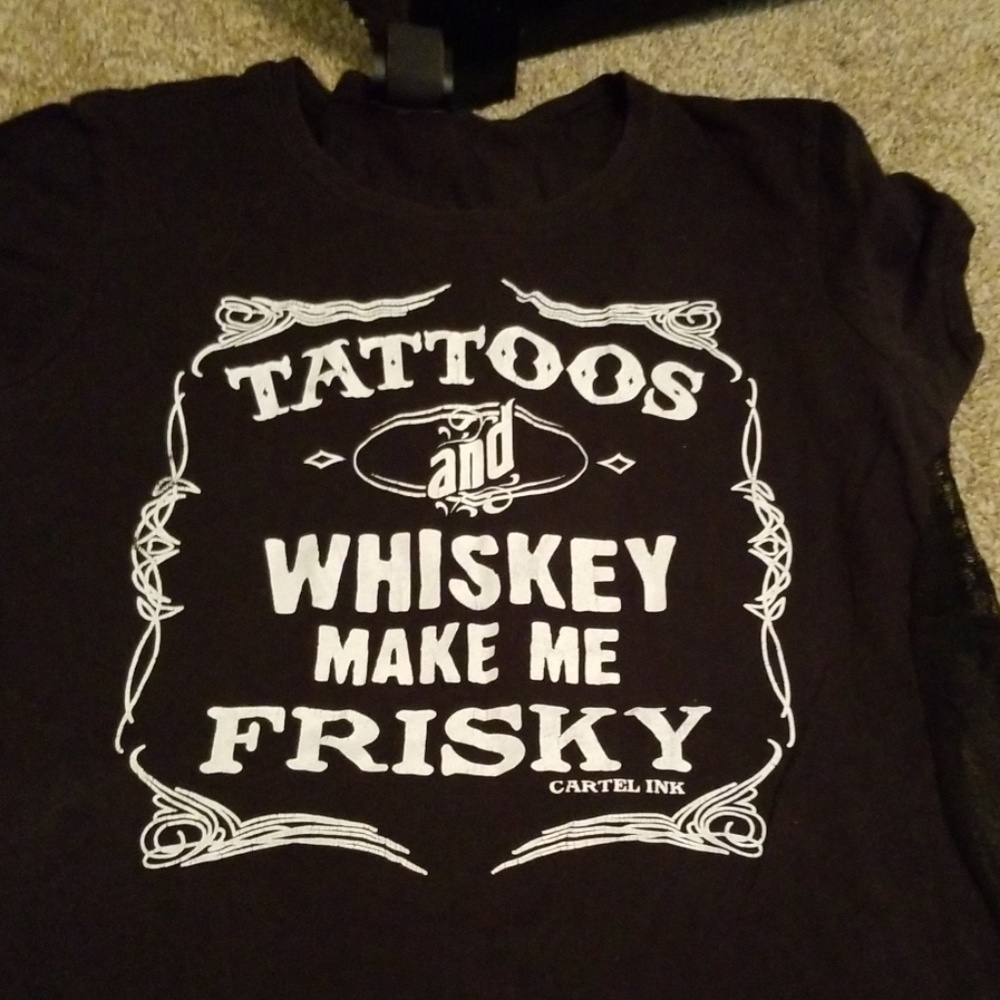 Tattoos whiskey shirt size xl